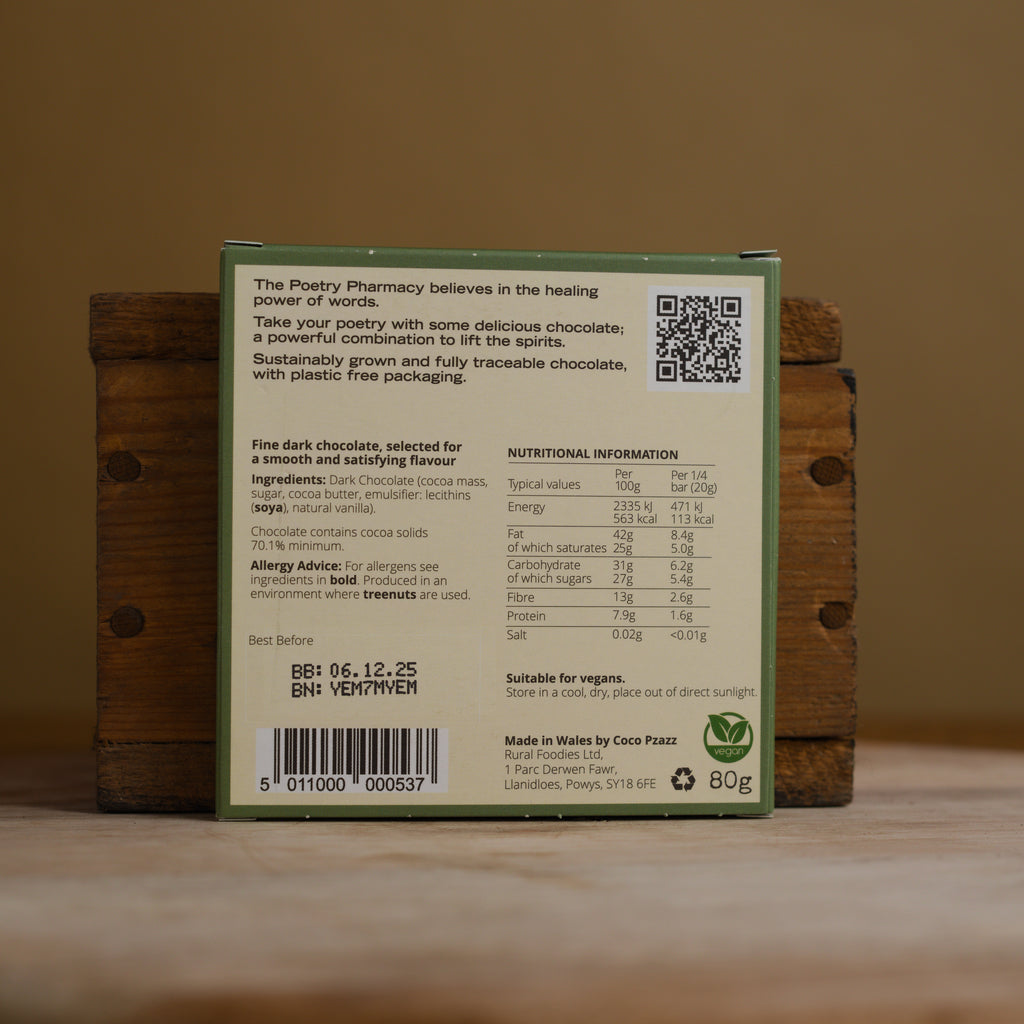 Poetry Pharmacy Chocolate: Calm-The Poetry Pharmacy