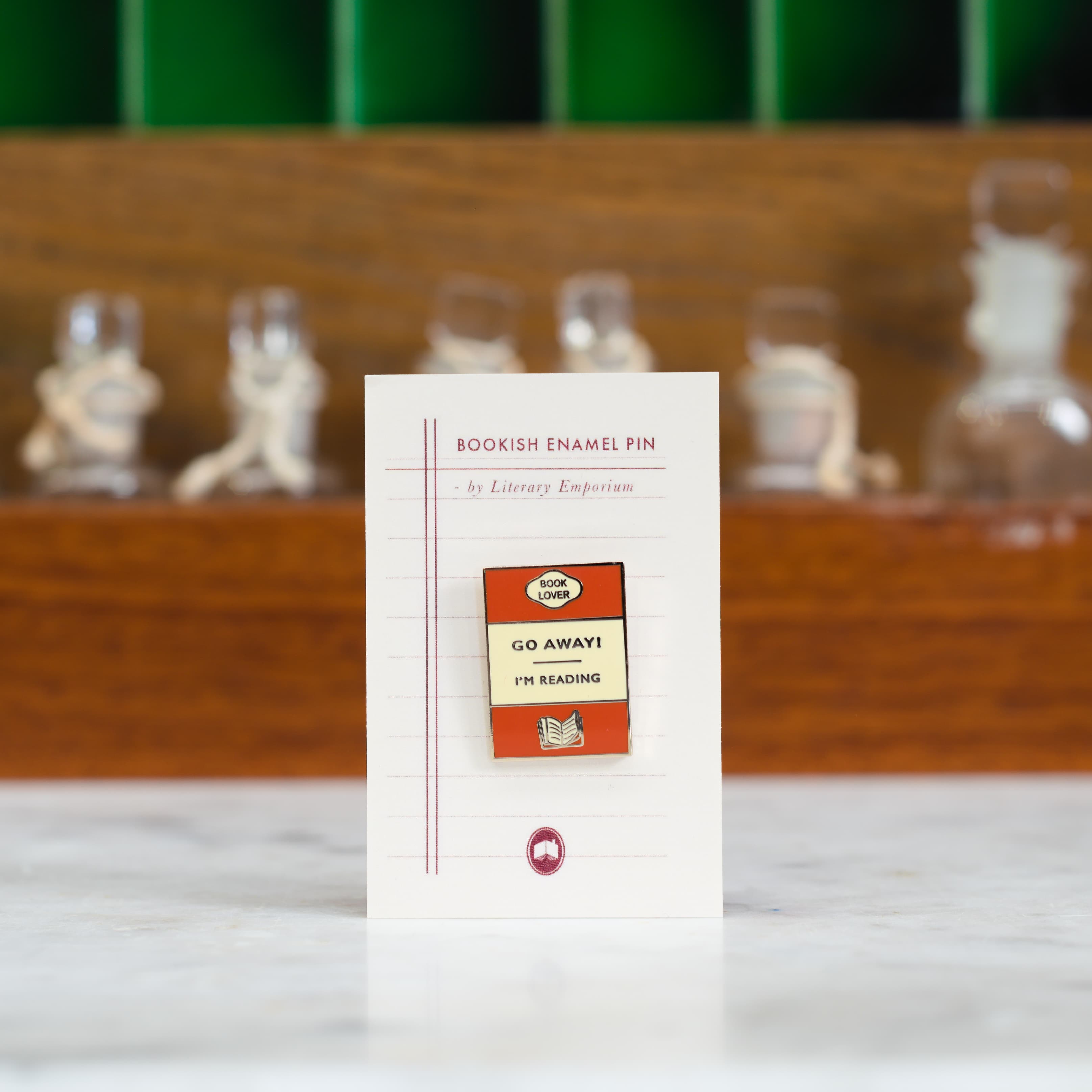 "Go Away I'm Reading" Book Lover Enamel Pin Badge